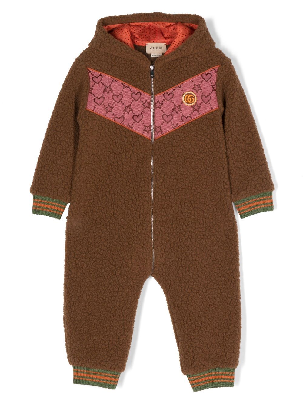 Gucci Kids Body aus Faux Fur mit Kapuze - Rosa von Gucci Kids