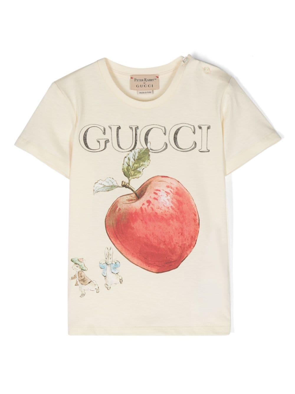 Gucci Kids x Peter Rabbit™ T-Shirt mit Apfel-Print - Gelb von Gucci Kids