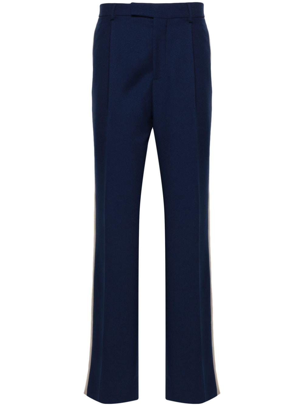 Gucci Straight-Leg-Hose mit Samtbesatz - Blau von Gucci