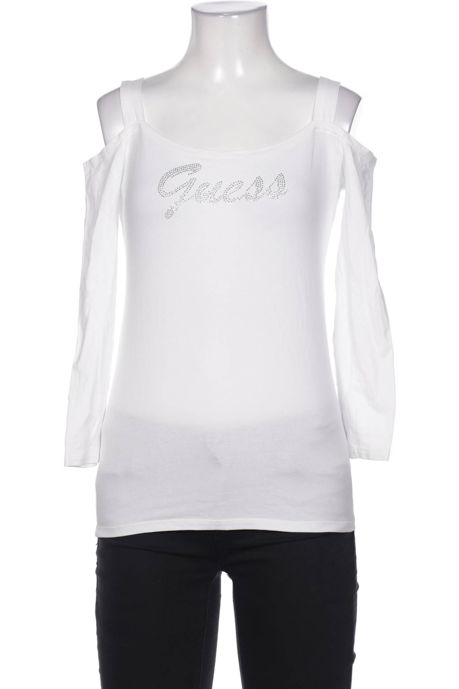 Guess Damen Langarmshirt, weiß, Gr. 34 von Guess