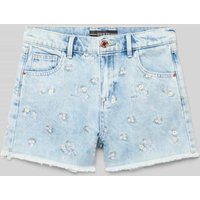 Guess Jeansshorts mit Motiv- und Label-Stitching Modell 'RIGID' in Blau, Größe 128 von Guess