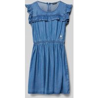 Guess Kleid aus Lyocell-Viskose-Mix in Denim-Optik in Blau, Größe 164 von Guess