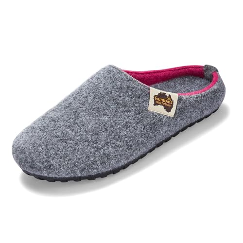 Gumbies Hausschuhe | Modell Outback Slipper | Farbe Grey-Pink | Gr. 38 von Gumbies