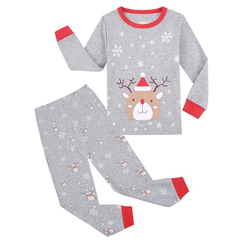 Gumyoss Weihnachten Schlafanzug Jungen Pyjama Mädchen Kinder Weihnachts Schlafanzug Christmas Xmas Langarm Baumwolle Zweiteilig Gr.104, Rentier/Grau Gumyoss Weihnachten Schlafanzug Jungen Pyjama Mädchen Kinder Weihnachts Schlafanzug Christmas Xmas Langarm Baumwolle Zweiteilig Gr.104, Rentier/Grau von Gumyoss