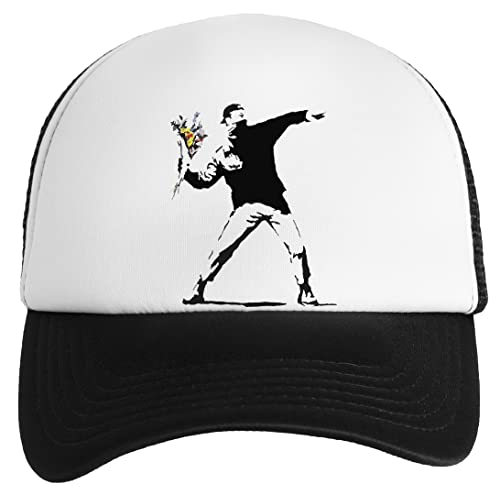 Gunmant Banksy Blume Werfer Jungen Mädchen Baseball Classic Kappe Unisex Einstellbarer Snapback Kids Boys Girls Cap von Gunmant