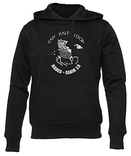 Gunmant Camp Half-Blood Hades - Cabin 13 Schwarz Kapuzenpullover Herren Damen Unisex Langarm Ärmel Black Hoodie Mens Womens L von Gunmant