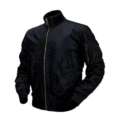 Guotobe Jacke Herren Schwarz Kurz Bomberjacke Pilotenjacke Lässige Sportlich Übergangsjacke College Jacke Stehkragen Leichte Fliegerjacke Sommerjacke Große Größen Basic Baseball Jacke Guotobe Jacke Herren Schwarz Kurz Bomberjacke Pilotenjacke Lässige Sportlich Übergangsjacke College Jacke Stehkragen Leichte Fliegerjacke Sommerjacke Große Größen Basic Baseball Jacke von Guotobe