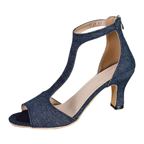 Guotobe Sommerschuhe Damen Atmungsaktiv Sexy Abendschuhe Tanzstiefel mit Absatz Elegant Sandaletten Sandalen Lässige High Heels Sommerstiefel Sommer Sommerschuhe Weiß Bequem Mesh Stiefel von Guotobe