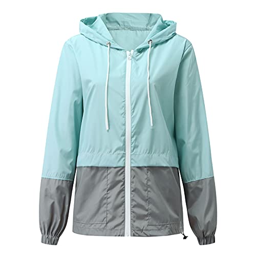 Regenjacke Damen Wasserdicht Atmungsaktiv Leicht Übergangsjacke Regenbekleidung Fahrrad Wasserdicht Regenmantel Camping Faltbar Kapuzenjacke Mit Kapuze Atmungsaktiv Windjacke Outdoorjacke Frauen von Guotobe