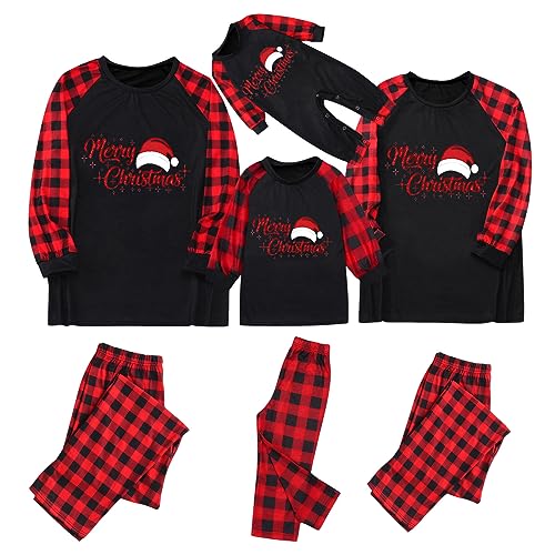 Weihnachts Pyjama Familie Set: Warm Couple Set Christmas Schlafanzug Rundhals Weihnachtspyjama Langarm Familien Outfit Set Winter Damen Herren Kinder Hausanzug Weihnachts Matching Pyjamas Herren von Guotobe