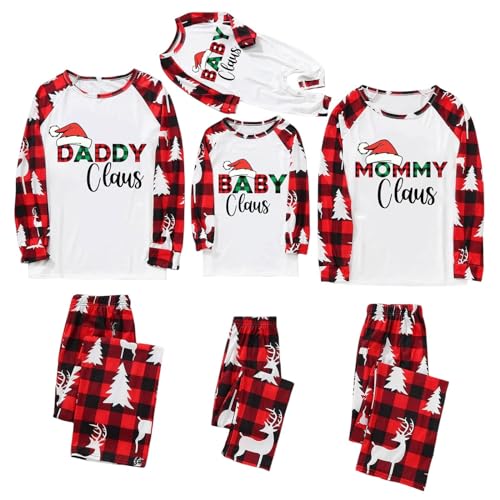 Weihnachts Pyjama Familie Set: Warm Couple Set Christmas Schlafanzug Rundhals Weihnachtspyjama Langarm Familien Outfit Set Winter Damen Herren Kinder Hausanzug Weihnachts Matching Pyjamas Herren von Guotobe