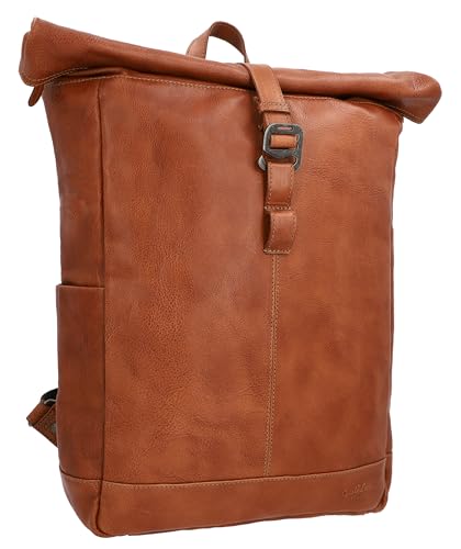 Gusti Leder Rucksack - Bendik Lederrucksack Damen und Herren - Rucksack Rolltop Wasserdicht - Moderne Rucksäcke - Rucksack Laptop Damen - Kurierrucksack - Rucksack Herren Vintage von Gusti