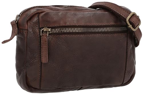 Gusti Umhängetasche Leder - Dominic Damen und Herren Handtasche Ledertasche Vintage Braun Leder von Gusti