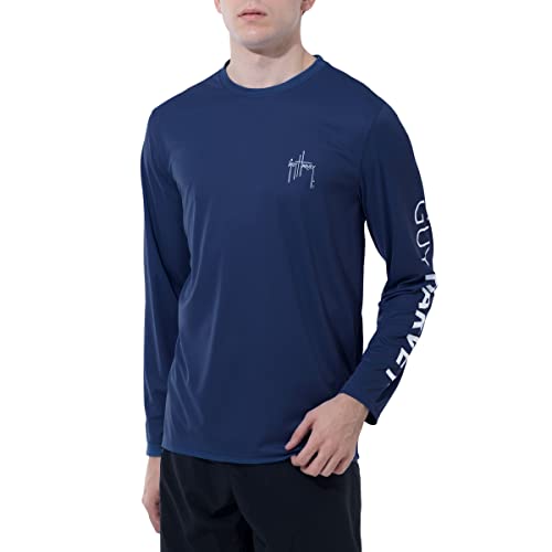 Guy Harvey Herren Langarmshirt Performance Sonnenschutz LSF 50+, estate blue, Groß von Guy Harvey