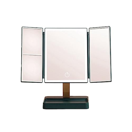 Gvvsjgdbis Kosmetikspiegel, 3-Fache VergrößErung, Kosmetikspiegel, 3 Klappbare Make-Up-, 270 Drehung, Stufenloser Dimmer, Beauty-Tischspiegel, GrüN D Gvvsjgdbis Kosmetikspiegel, 3-Fache VergrößErung, Kosmetikspiegel, 3 Klappbare Make-Up-, 270 Drehung, Stufenloser Dimmer, Beauty-Tischspiegel, GrüN D von Gvvsjgdbis