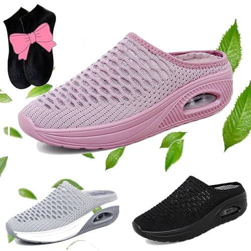 Gyagalre Hatme Orthopedic Slippers,Hatme Orthopädische Hausschuhe, Orthopädische Hausschuhe Damen Komfortschuhe Anti RutschSneaker (Pink, Erwachsene, Damen, 36, Numerisch, EU Schuhgrößensystem, M) von Gyagalre