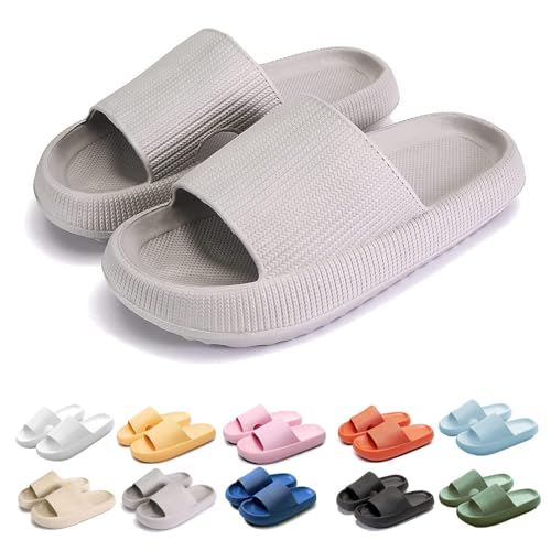 Gyagalre Orthoslipper Original, Cozyslides Original Für Maximalen Komfort, Wolkenschuhe Hausschuhe Damen Herren Slipper (Grey, Erwachsene, 42, Numerisch (von/bis), EU Schuhgrößensystem, 43, Breit) von Gyagalre