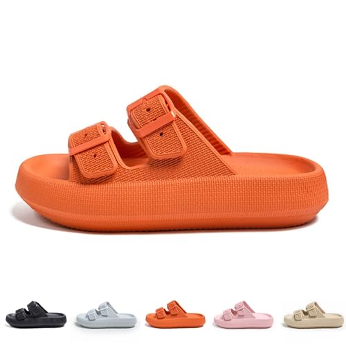 Orthoslipper Original, Cozyslides Original Für Maximalen Komfort, Wolkenschuhe Hausschuhe Damen Herren Slipper (Orange B, Erwachsene, 36, Numerisch (von/bis), EU Schuhgrößensystem, 37, Breit) von Gyagalre