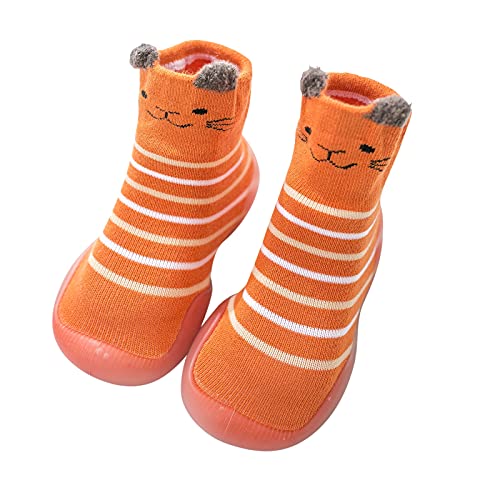 Barfußschuhe Baby Winter Niedlicher Cartoon Krabbelschuhe Babysocken Atmungsaktiv Rutschfeste Hüttenschuhe Weicher Stricken Sockenschuhe Gummisohle Indoor Socken Schuhe Für Mädchen Junge Warm von Gyaimxfu