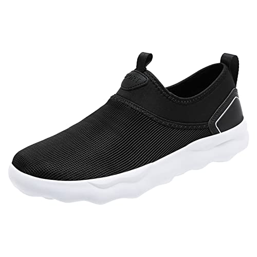 Damen Slip on Sneaker Sommer Bequeme Fashion Joggingschuhe Casual Turnschuhe Anti-Rutsch Atmungsaktives Vermascht Walkingschuhe Outdoor Fitness Erhöhte Dämpfung Und Entlastung Der Füße von Gyaimxfu