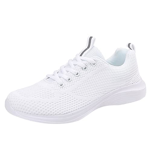 Damen Slip on Sneaker Sommer Bequeme Weite H Sommerschuhe Casual Fashion Joggingschuhe Atmungsaktives Vermascht Walkingschuhe Outdoor Fitness Erhöhte Dämpfung Und Entlastung Der Füße von Gyaimxfu