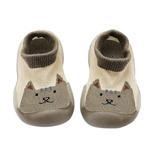 Gyaimxfu Baby Sockenschuhe Unisex Atmungsaktiv Krabbelschuhe Babysocken Warm Bequem Socken Schuhe Kleinkind Fleece Gummisohle Weicher Stricken Sockenschuhe Indoor Socken Schuhe Für Mädchen Junge von Gyaimxfu