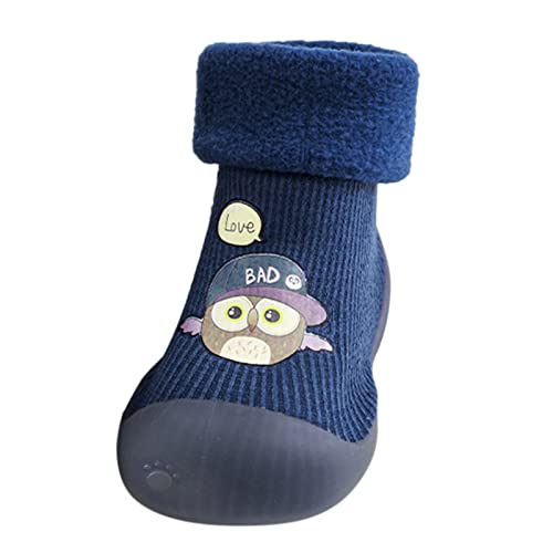 Gyaimxfu Baby Sockenschuhe Unisex Atmungsaktiv Krabbelschuhe Babysocken Warm Weicher rutschfeste Hüttenschuhe Gummisohle Lauflernschuhe Kinder Indoor Socken Schuhe Für Mädchen Junge von Gyaimxfu