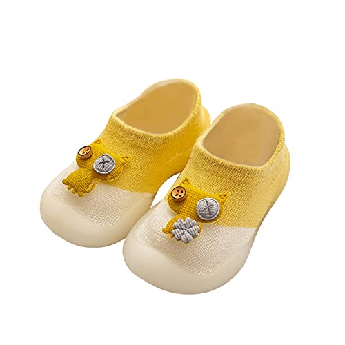 Gyaimxfu Baby Sockenschuhe Unisex Atmungsaktiv Lauflernschuhe Kinder Warm Bequem Socken Schuhe Kleinkind Fleece Gummisohle Bodensocken Lernlaufschuhe Indoor Socken Schuhe Für Mädchen Junge von Gyaimxfu