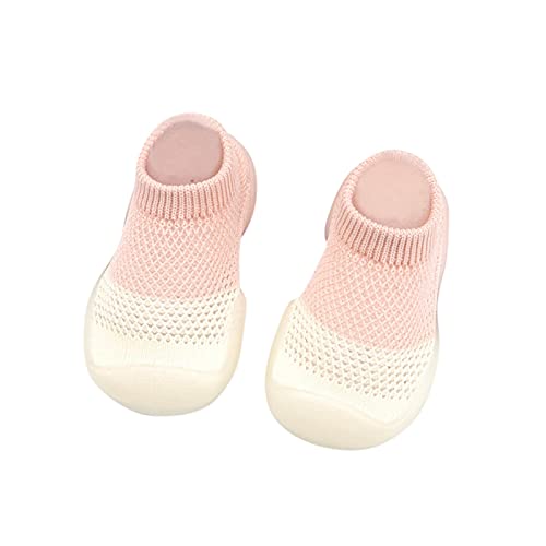 Gyaimxfu Baby Sockenschuhe Unisex Atmungsaktiv Socken Schuhe Kleinkind Fleece Warm Bequem Lauflernschuhe Kinder Gummisohle Bodensocken Lernlaufschuhe Indoor Socken Schuhe Für Mädchen Junge von Gyaimxfu