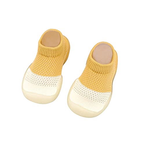 Gyaimxfu Baby Sockenschuhe Unisex Atmungsaktiv Socken Schuhe Kleinkind Fleece Warm Bequem Lauflernschuhe Kinder Gummisohle Bodensocken Lernlaufschuhe Indoor Socken Schuhe Für Mädchen Junge von Gyaimxfu