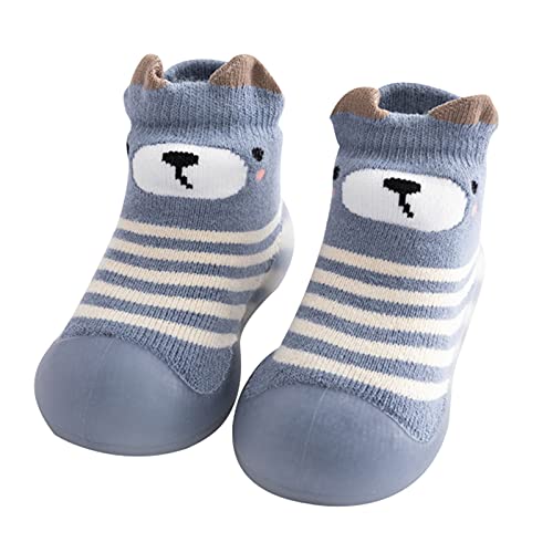 Gyaimxfu Baby Sockenschuhe Unisex Atmungsaktiv Weicher Stricken Sockenschuhe Warm Freizeitschuhe Socken Schuhe Kleinkind Fleece Gummisohle Lauflernschuhe Kinder Indoor Socken Schuhe Für Mädchen Junge von Gyaimxfu