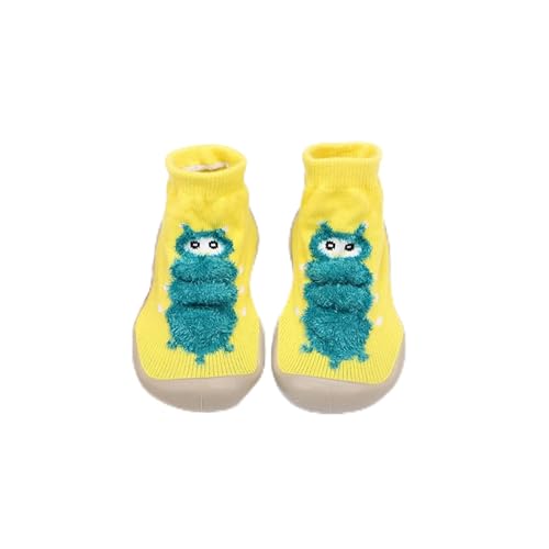 Gyaimxfu Baby Sockenschuhe Unisex Bequem rutschfeste Hüttenschuhe Warm Mit Motiv Lauflernschuhe Kinder Gummisohle Krabbelschuhe Babysocken Indoor Socken Schuhe Für Mädchen Junge von Gyaimxfu