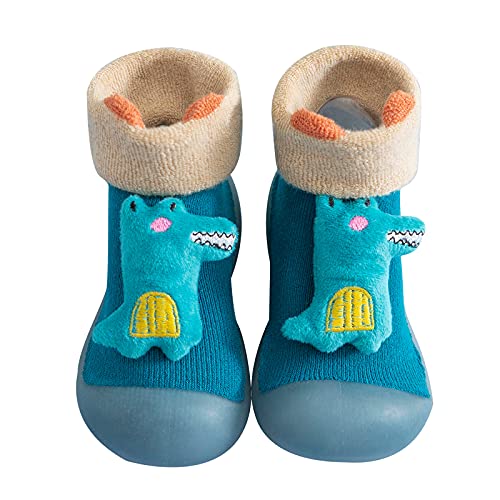 Gyaimxfu Baby Sockenschuhe Unisex Mit Motiv Lauflernschuhe Kinder Warm Weicher Weicher Stricken Sockenschuhe Gummisohle Krabbelschuhe Babysocken Indoor Socken Schuhe Für Mädchen Junge von Gyaimxfu