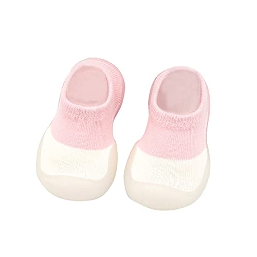 Gyaimxfu Baby Sockenschuhe Unisex Weicher Socken Schuhe Kleinkind Fleece Warm Freizeitschuhe Lauflernschuhe Kinder Gummisohle Bodensocken Lernlaufschuhe Indoor Socken Schuhe Für Mädchen Junge von Gyaimxfu