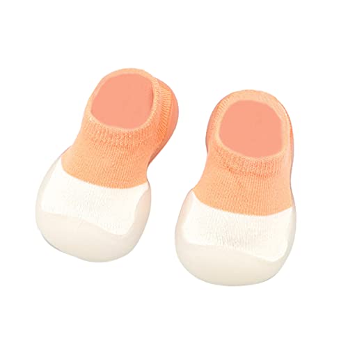 Gyaimxfu Baby Sockenschuhe Unisex Weicher Socken Schuhe Kleinkind Fleece Warm Freizeitschuhe Lauflernschuhe Kinder Gummisohle Bodensocken Lernlaufschuhe Indoor Socken Schuhe Für Mädchen Junge von Gyaimxfu