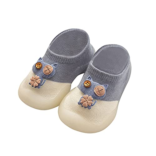 Gyaimxfu Baby Sockenschuhe Unisex Weicher Socken Schuhe Kleinkind Fleece Warm Freizeitschuhe rutschfeste Hüttenschuhe Gummisohle Bodensocken Lernlaufschuhe Indoor Socken Schuhe Für Mädchen Junge von Gyaimxfu