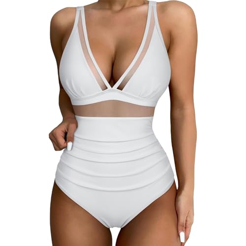 Gyaimxfu Badeanzug Damen Bauchweg Einteilige Strandkleidung Strandmode Monokini-Badebekleidung Schlankheits Monokini Strand Bademode Einteiler Schwimmanzug Sommer für Damen von Gyaimxfu