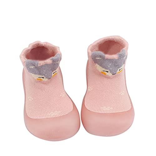 Gyaimxfu Barfußschuhe Baby Winter Bequem Lauflernschuhe Kinder Warm Niedlicher Cartoon rutschfeste Hüttenschuhe Gummisohle Krabbelschuhe Babysocken Indoor Socken Schuhe Für Mädchen Junge von Gyaimxfu