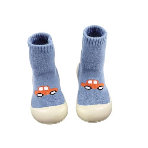 Gyaimxfu Barfußschuhe Baby Winter Bequem Weicher Stricken Sockenschuhe Warm Freizeitschuhe Bodensocken Lernlaufschuhe Gummisohle Lauflernschuhe Kinder Indoor Socken Schuhe Für Mädchen Junge von Gyaimxfu