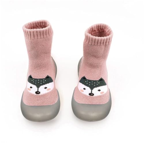 Gyaimxfu Barfußschuhe Baby Winter Bequem Weicher Stricken Sockenschuhe Warm Freizeitschuhe Bodensocken Lernlaufschuhe Gummisohle Lauflernschuhe Kinder Indoor Socken Schuhe Für Mädchen Junge von Gyaimxfu