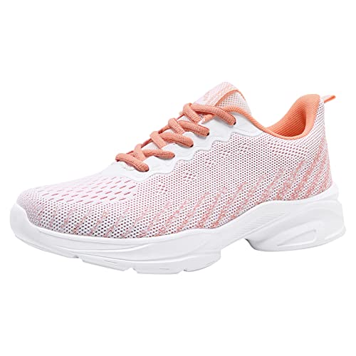 Gyaimxfu Damen Walking Schuhe Sommer Leicht Schuhe Mit Weicher Sohle Bequeme Turnschuhe Anti-Rutsch Atmungsaktives Vermascht Walkingschuhe Sportschuhe Erhöhte Dämpfung Und Entlastung Der Füße von Gyaimxfu