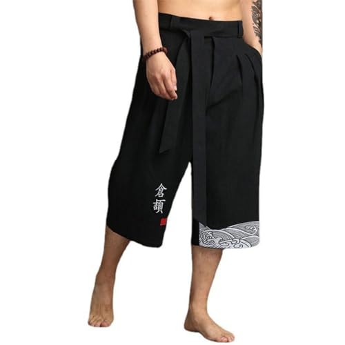 Gyaimxfu Traditionelle japanische Kimono-Hose, asiatische Kleidung, Badehose, lässig, locker, japanischer Stil, Leinen, Kurze Hose 1 Gyaimxfu Traditionelle japanische Kimono-Hose, asiatische Kleidung, Badehose, lässig, locker, japanischer Stil, Leinen, Kurze Hose 1 von Gyaimxfu