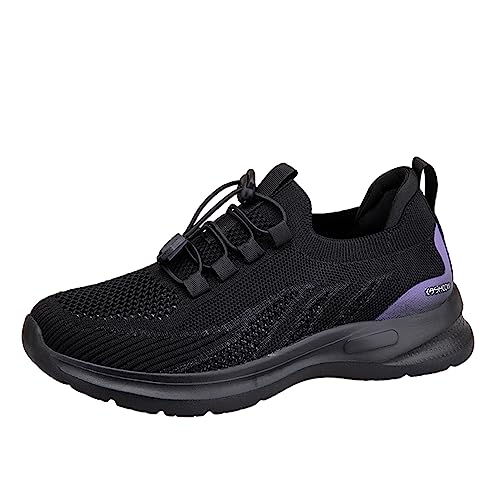 Laufschuhe für Frauen Frühling Sommer Atmungsaktiv Turnschuhe Sportschuhe lose Einlage Outdoor Sport Fitnessschuhe Sneaker Damen Schwarz Running Tennis Schuhe von Gyaimxfu