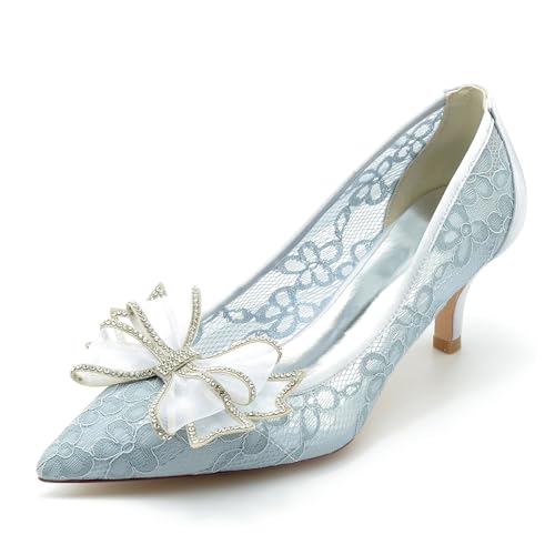 Gycdwjh Hochzeitsschuhe Elfenbein mit Kristall Schleife Damen Ballerinas Spitze Satin Pointed Toe Pumpen Slip-on Brautschuhe,Silber,37 EU Gycdwjh Hochzeitsschuhe Elfenbein mit Kristall Schleife Damen Ballerinas Spitze Satin Pointed Toe Pumpen Slip-on Brautschuhe,Silber,37 EU von Gycdwjh