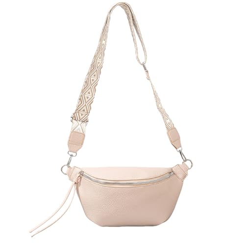 Gyios Damen-Umhängetaschen Brustbeutel Crossbody Für Frauen, Großkapazität Plissierter Taillenbeutel, Freizeit-reisebotten Kleiner Rucksack-white-27 * 10 * 15 Cm von Gyios