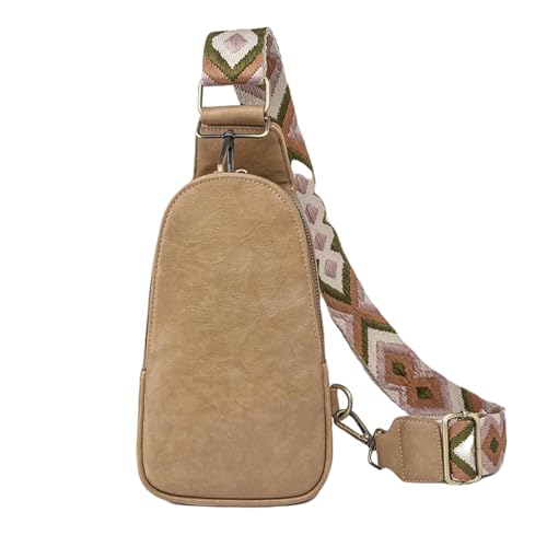 Gyios Damen-Umhängetaschen Neue Taillenbeutel Crossbody Bags Mode Chest -taschen- Khaki von Gyios