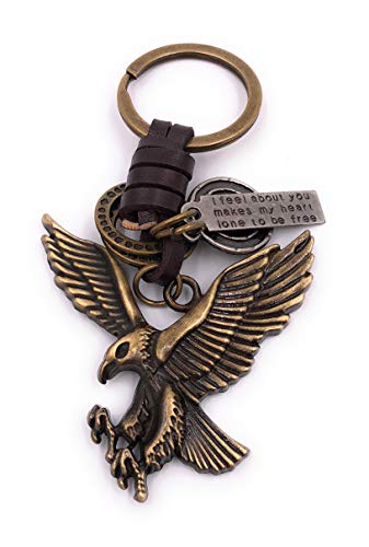 H-Customs Adler Eule Greif besonderer Schlüsselanhänger Anhänger aus Metall Bronze von H-Customs
