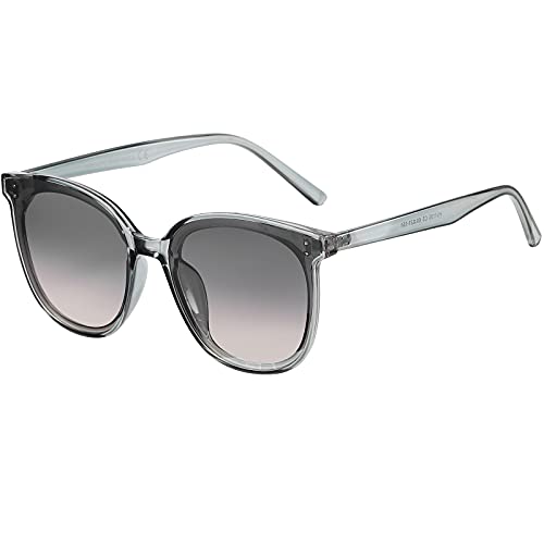 H HELMUT JUST Sonnenbrille Damen Vintage, Groß Sonnenbrille mit Retro Rahmen, UV400-Schutz Damen Sonnenbrille von H HELMUT JUST