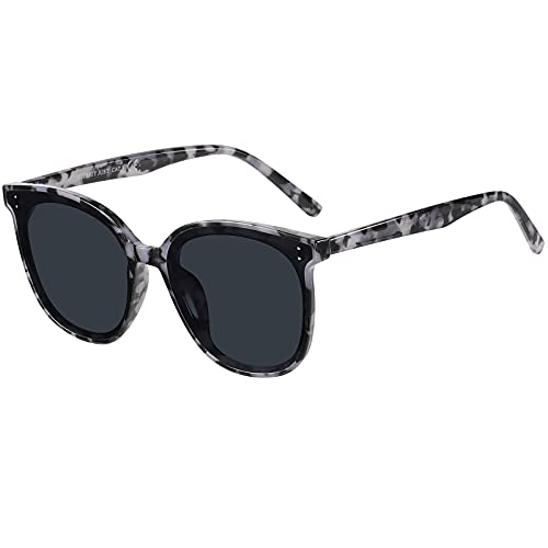 H HELMUT JUST Sonnenbrille Damen Vintage, Groß Sonnenbrille mit Retro Rahmen, UV400-Schutz Damen Sonnenbrille von H HELMUT JUST