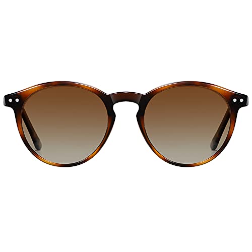 H HELMUT JUST Vintage Sonnenbrille Herren Damen Rund Retro Polarisiert UV400 Schutz CAT 3 Ultraleicht Sonnenbrille für Fahren, Angeln, Partys von H HELMUT JUST